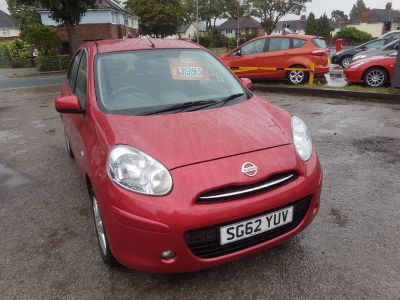 Nissan Micra 1.2 ACENTA Hatchback Petrol Red at All Right Autos Hull